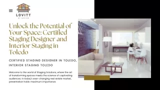 Unlock the Potential of Your Space Certified Staging Designer and Interior Staging in Toledo