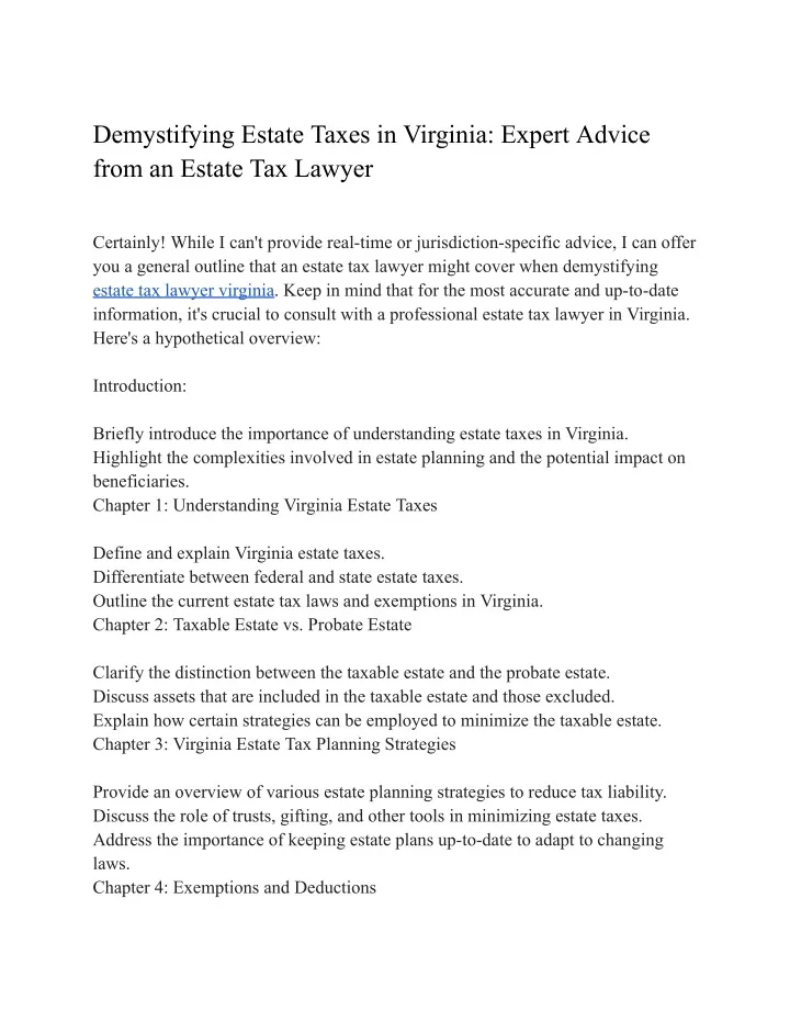 demystifying estate taxes in virginia expert