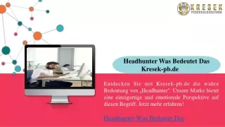 Headhunter Was Bedeutet Das  Kresek-pb.de