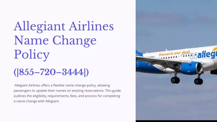 allegiant airlines name change policy