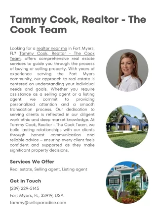 Tammy Cook, Realtor - The Cook Team