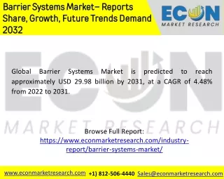 barrier systems market reports share growth