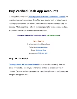 Buy Verified Cash App Accounts