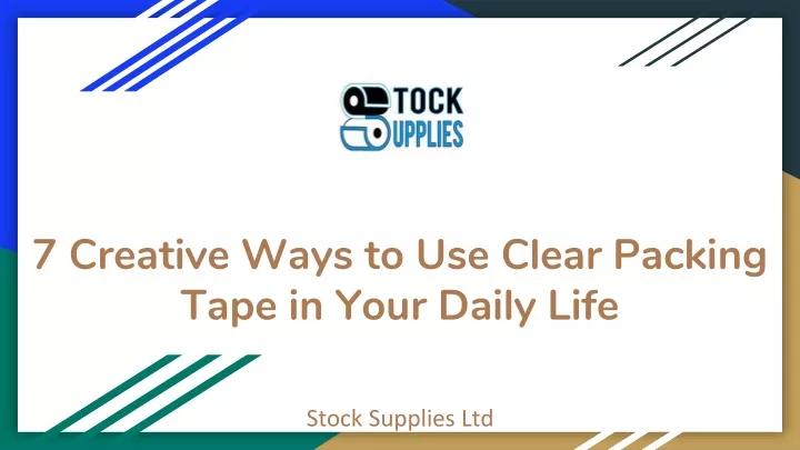 7 creative ways to use clear packing tape in your daily life