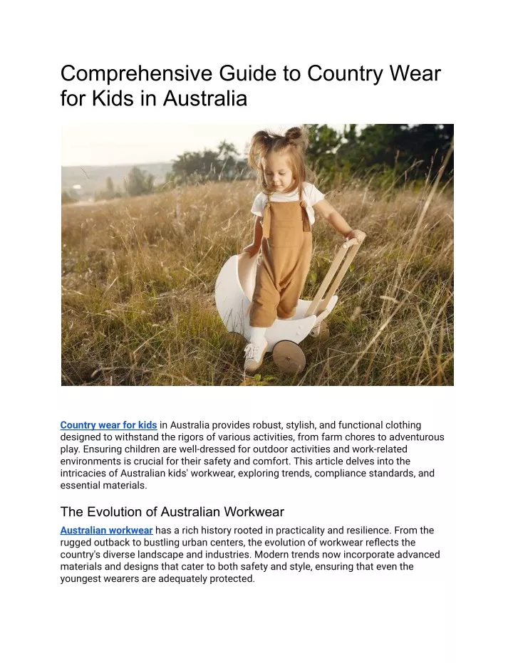 comprehensive guide to country wear for kids