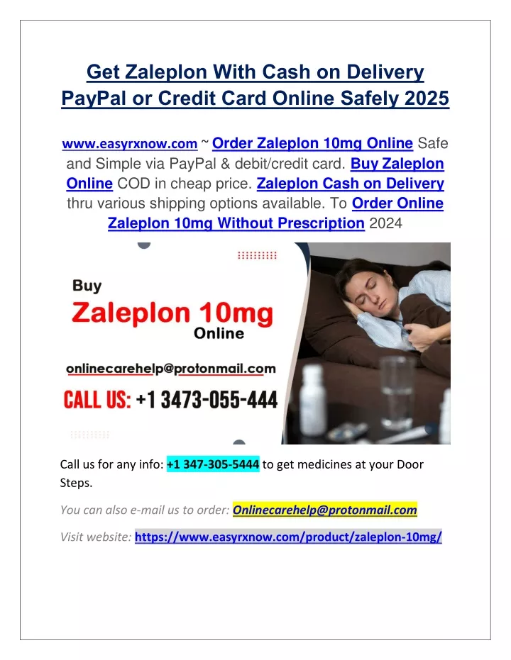 get zaleplon with cash on delivery paypal