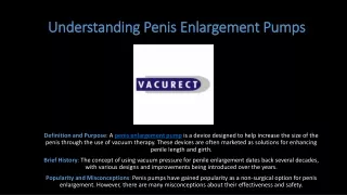 Understanding Penis Enlargement Pumps
