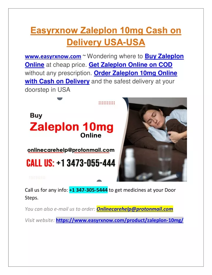 easyrxnow zaleplon 10mg cash on delivery usa usa