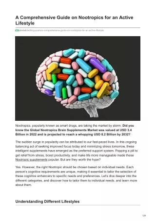 a comprehensive guide on nootropics for an active