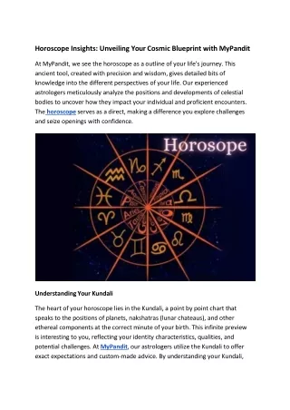 horoscope insights unveiling your cosmic