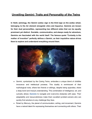 unveiling gemini traits and personality