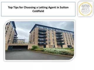 The Benefits of Using a Letting Agent in Sutton Coldfield