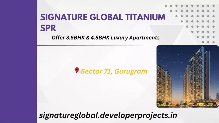signature global titanium spr offer 3 5bhk 4 5bhk