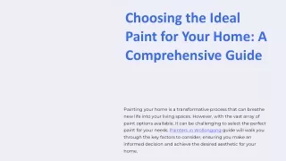 Choosing-the-Ideal-Paint-for-Your-Home-A-Comprehensive-Guide