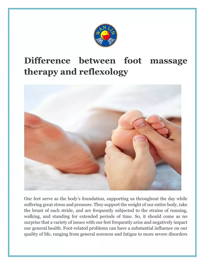 difference between foot massage therapy