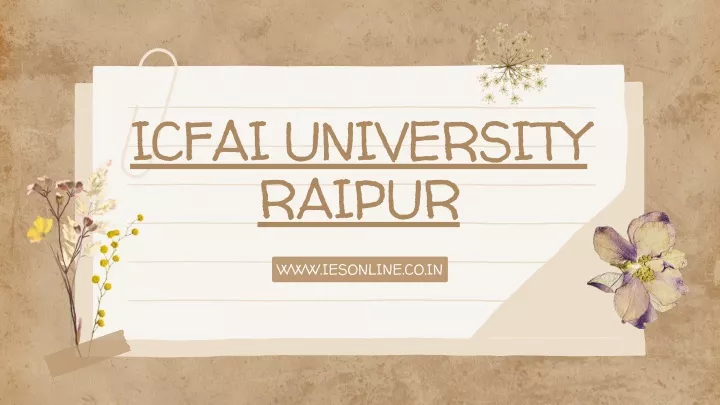 icfai university raipur