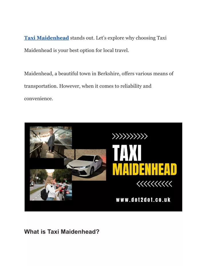 taxi maidenhead stands out let s explore