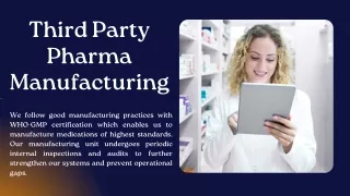 Pharma Manufacturing For Pharma Products