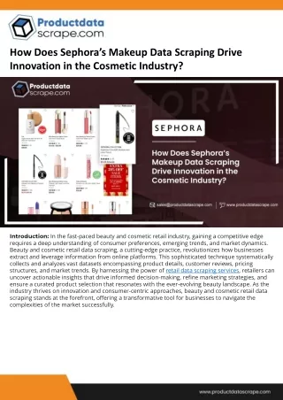 How Does Sephora’s Makeup Data Scraping Drive Innovation in the Cosmetic Industry