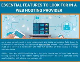 Features To Look For In A Web Hosting Provider