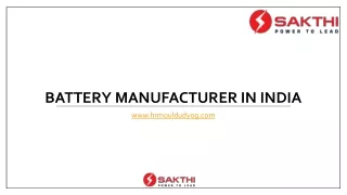 Battery Manufacturer in India