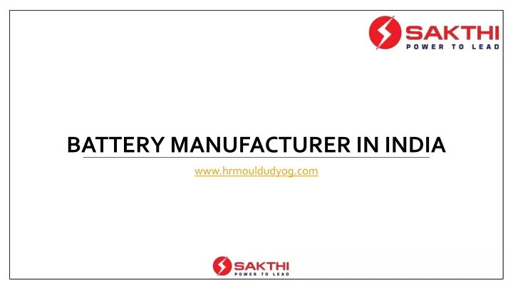 battery manufacturer in india