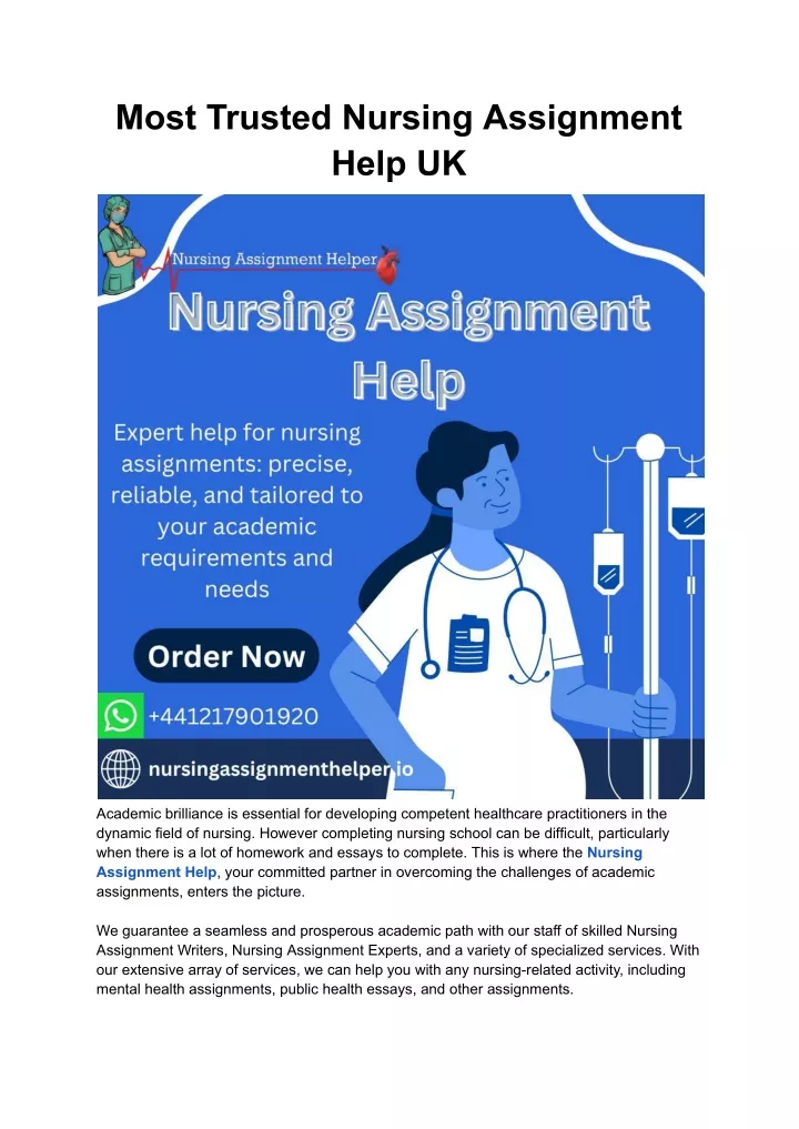 Ppt Most Trusted Nursing Assignment Help Uk Powerpoint Presentation Free Download Id 13231103