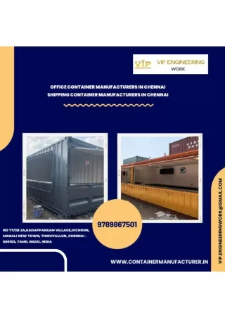 Shipping Container Manufacturers in Chennai 20:05