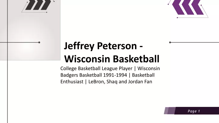 jeffrey peterson wisconsin basketball college