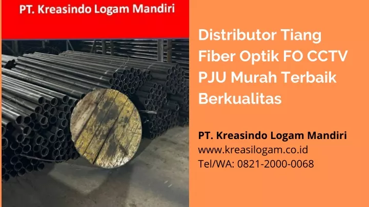 distributor tiang fiber optik fo cctv pju murah