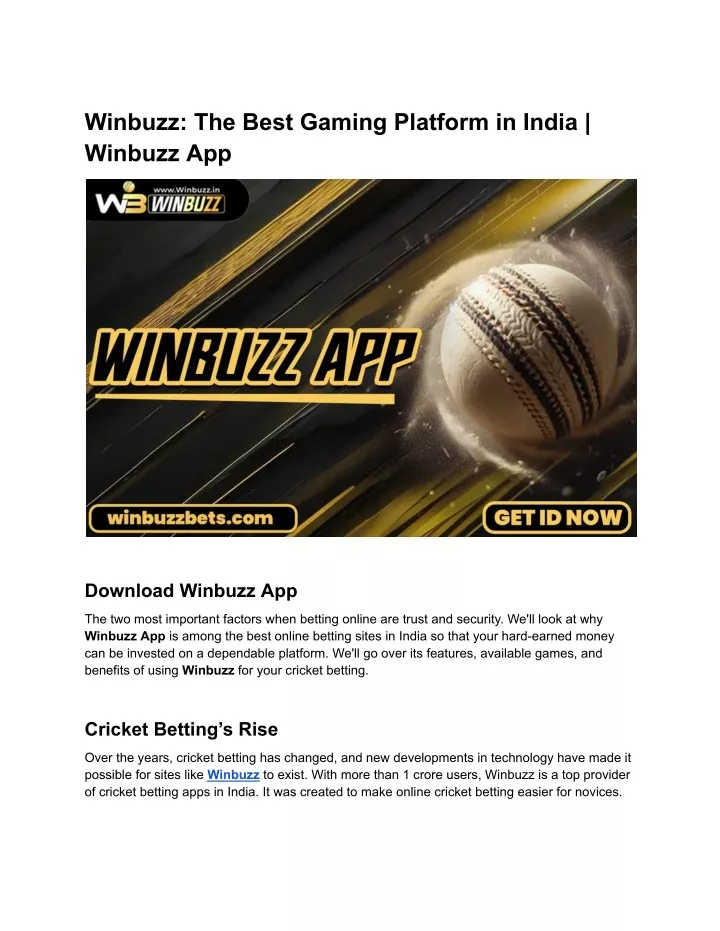 winbuzz the best gaming platform in india winbuzz