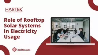 Role of Rooftop Solar Systems in the Electricity Usage