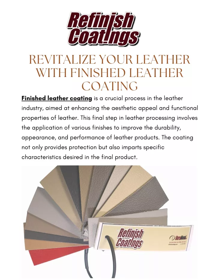 revitalize your leather with finished leather