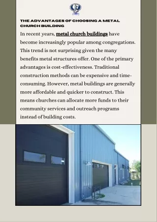 High-Quality Metal Church Building Solutions  Universal Steel