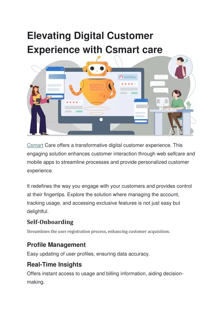 elevating digital customer experience with csmart