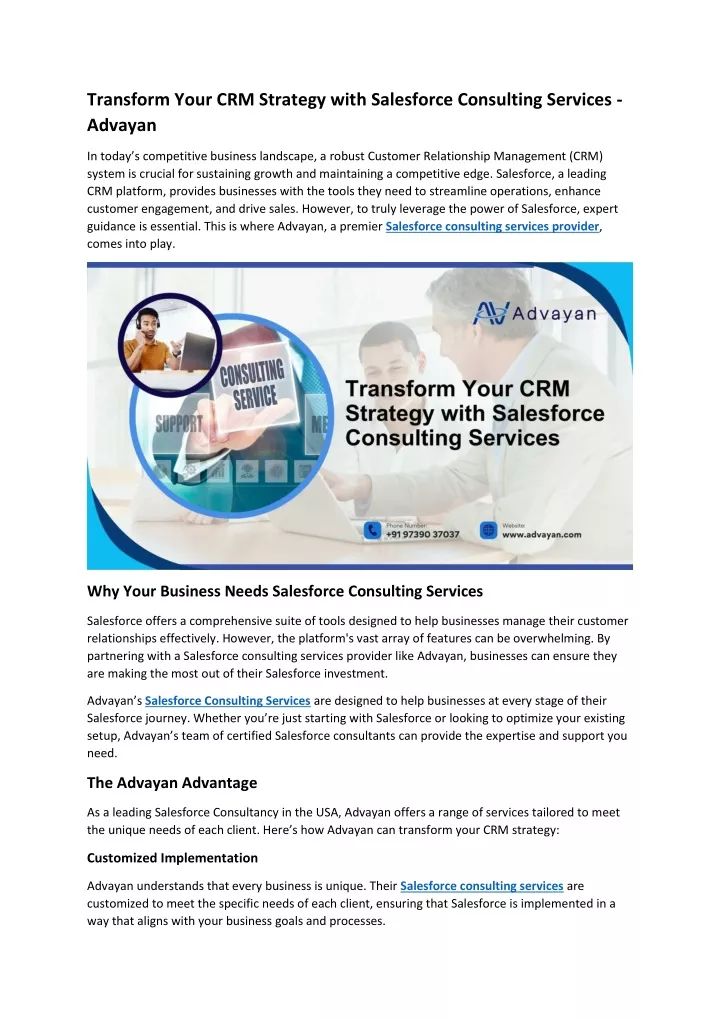 transform your crm strategy with salesforce