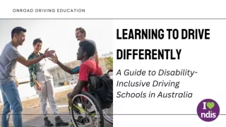 Learning To Drive Differently A Guide to Disability Inclusive Driving Schools in Australia