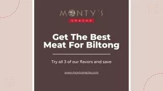 Get The Best Meat For Biltong