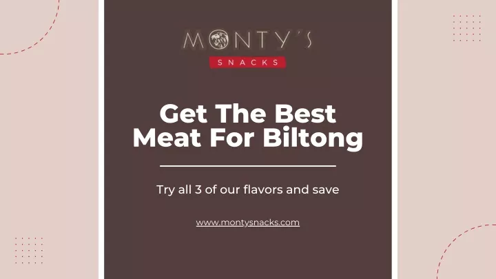 get the best meat for biltong