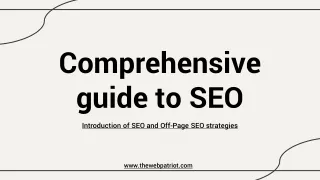 comprehensive guide to seo