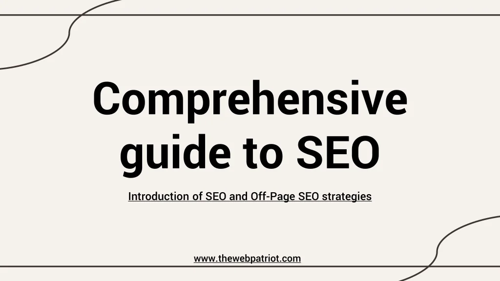 PPT - Comprehensive guide to SEO PowerPoint Presentation, free download ...