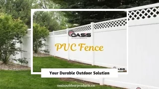 PVC Fence: Your Durable Outdoor Solution