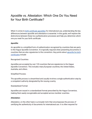 apostille vs attestation which one do you need