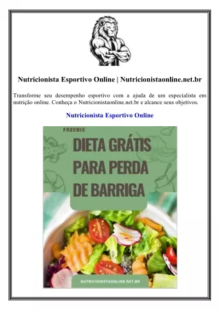 Nutricionista Esportivo Online Nutricionistaonline.net.br
