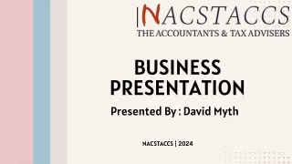 33rd Business Presentation For NACSTACCS