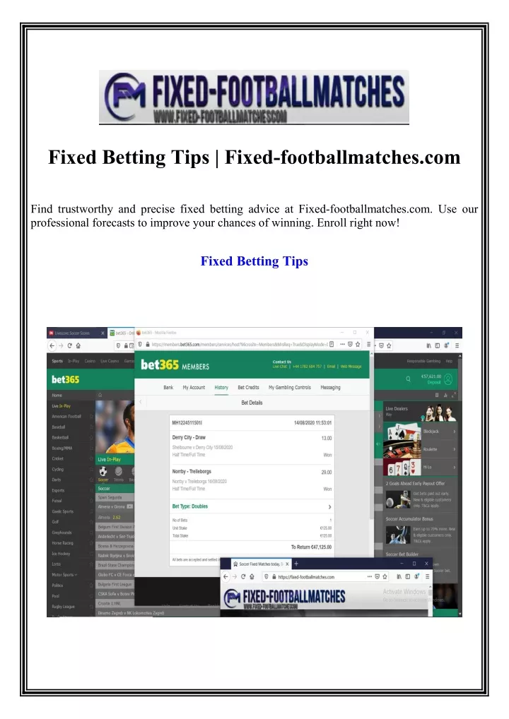 fixed betting tips fixed footballmatches com