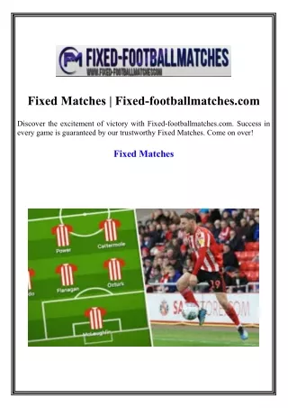 Fixed Matches Fixed-footballmatches.com