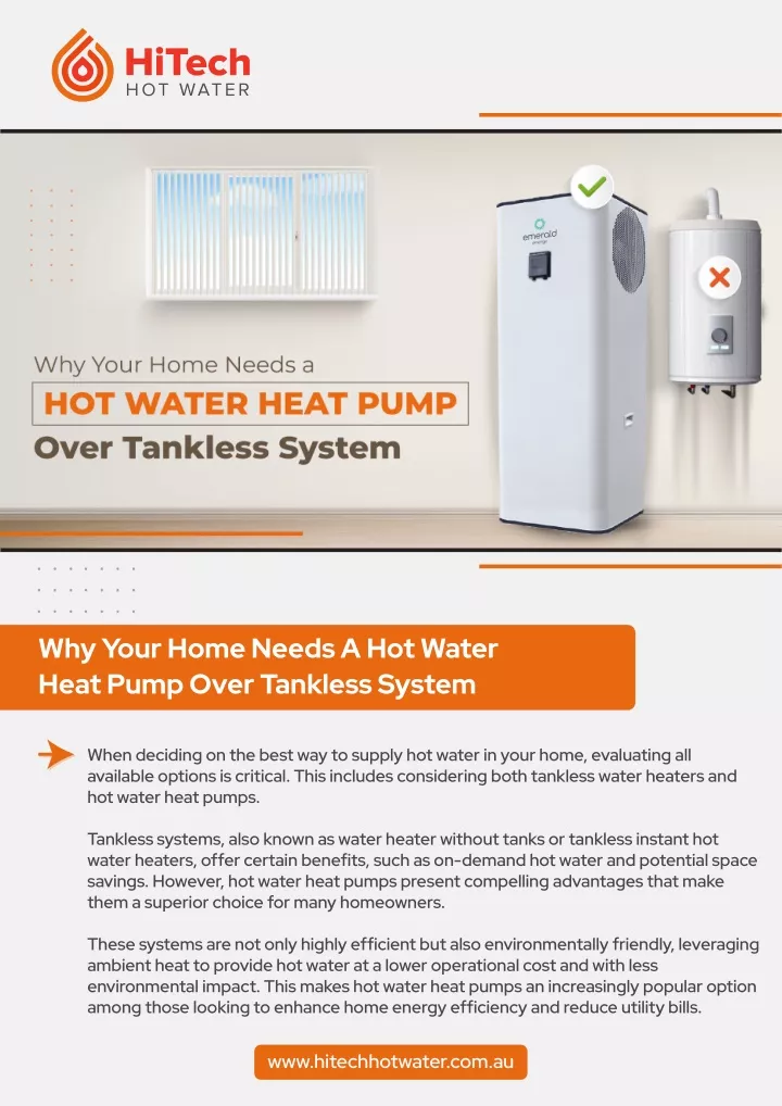 why your home needs a hot water heat pump over