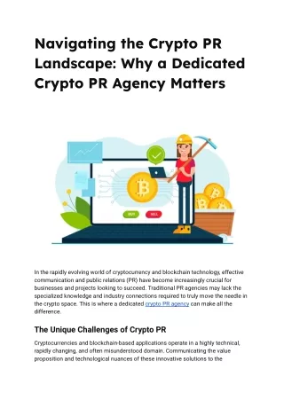 Navigating the Crypto PR Landscape_ Why a Dedicated Crypto PR Agency Matters