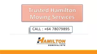 Trusted Hamilton Moving Services